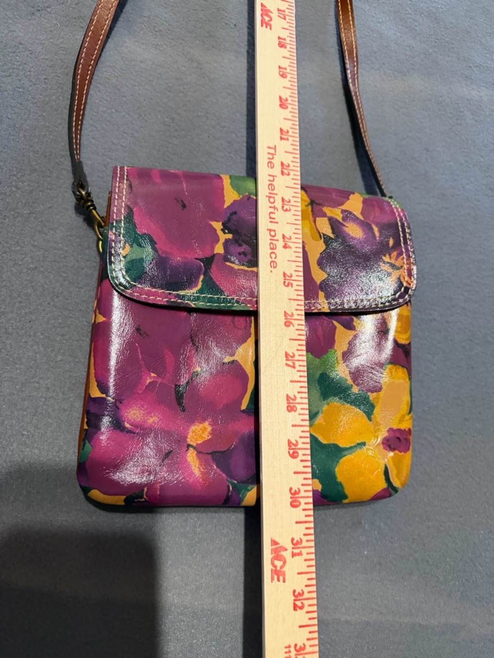 Patricia Nash Leather Blooming Romance Balluri Floral Crossbody Bag Purse - Picture 11 of 12